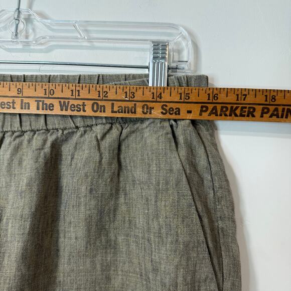 Eileen Fisher Khaki Cropped Pants - Picture 6 of 8